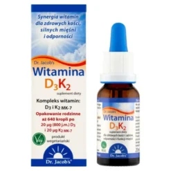Dr Jacob's Medical, Witamina D3 K2, krople, 20 ml