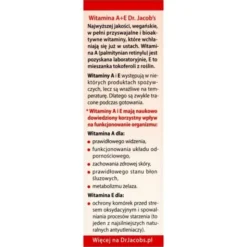 Dr Jacob's, Witamina A + E, krople, 20 ml