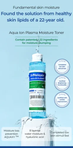 Dr.Melaxin Aqua Ion Plasma Watery Tonert, tonik nawilżający, 200 ml