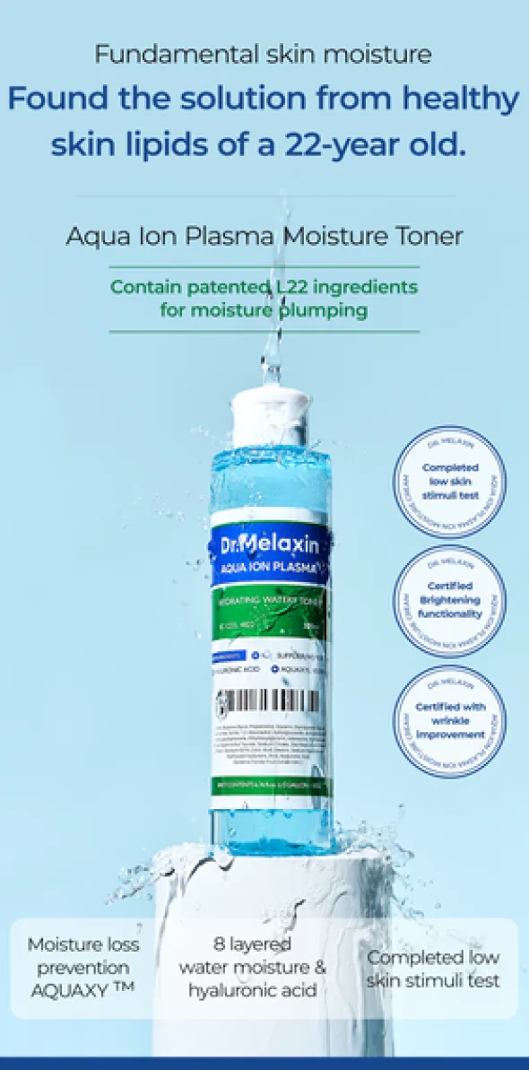 Dr.Melaxin Aqua Ion Plasma Watery Tonert, tonik nawilżający, 200 ml