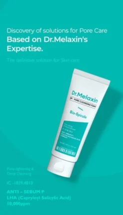 Dr.Melaxin BP Pore Cleansing Foam, oczyszczająca pianka do twarzy z bio-spikulami, 100 ml