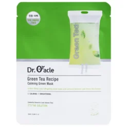 Dr. Oracle Green Tea Recipe Calming Green Mask, maska kojąca z zieloną herbatą, 25 ml