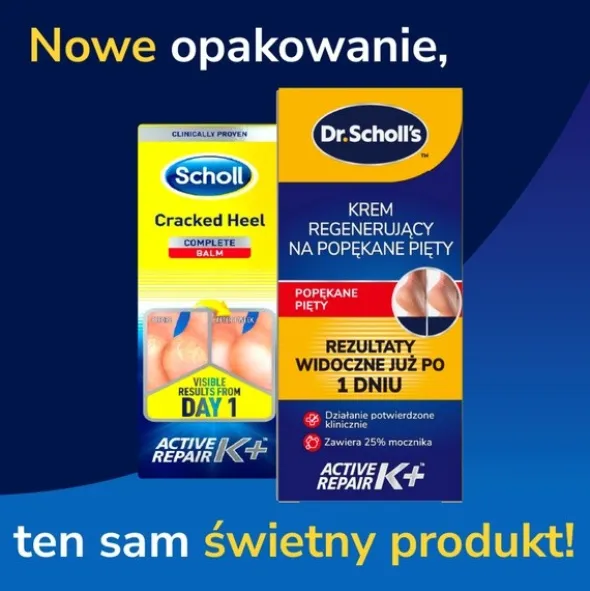 Dr. Scholl's, krem regenerujący na popękane pięty, 120 ml