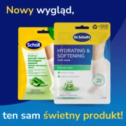Dr. Scholl's, odżywcza maska PediMask™ z aloesem, 1 para