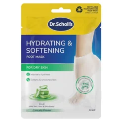 Dr. Scholl's, odżywcza maska PediMask™ z aloesem, 1 para