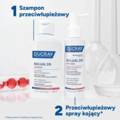 Ducray Kelual DS Intensive, kojący spray przeciwłupieżowy, 100 ml