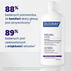 Ducray Kelual Elution, szampon do codziennego stosowania dla skóry głowy skłonnej do łupieżu, 400 ml