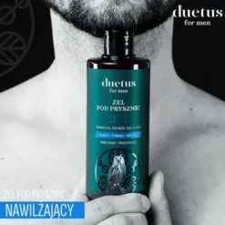 Duetus For Men, nawilżający żel pod prysznic 3w1, 300 ml