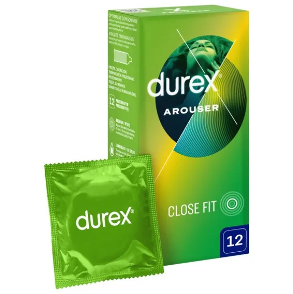 Durex Arouser, prezerwatywy prążkowane, 12 szt.