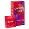 Durex Featherlite Elite, prezerwatywy ze środkiem nawilżającym, 12 szt.