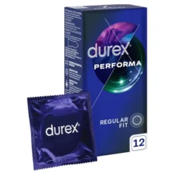 Durex Performa, prezerwatywy ze środkiem nawilżającym, 12 szt.