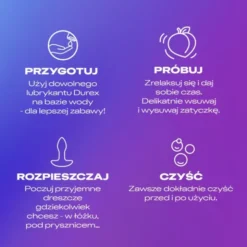 Durex Play Vibrating Butt, wibrująca zatyczka analna, 1 szt.