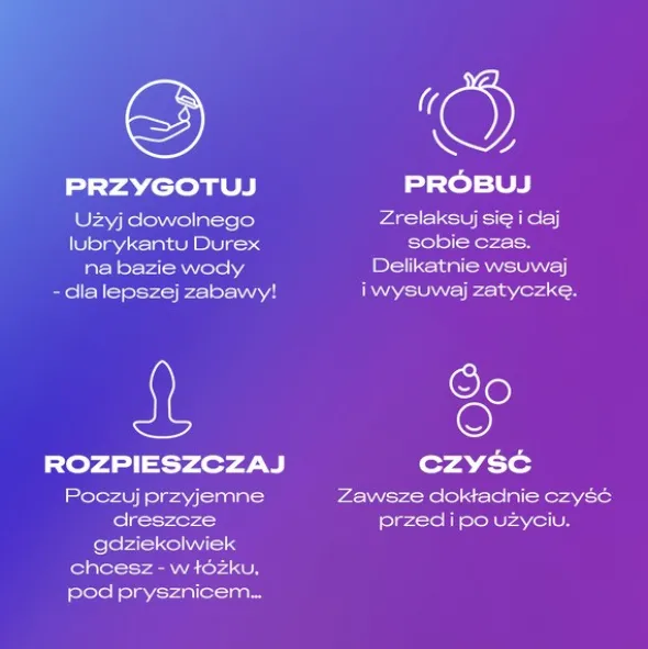 Durex Play Vibrating Butt, wibrująca zatyczka analna, 1 szt.