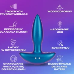 Durex Play Vibrating Butt, wibrująca zatyczka analna, 1 szt.