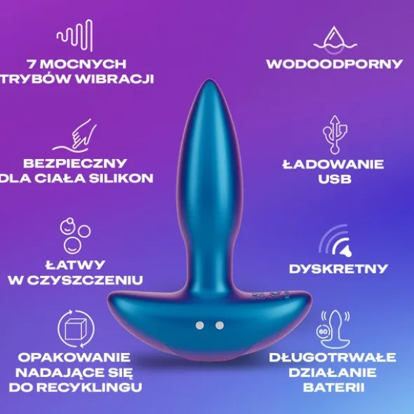 Durex Play Vibrating Butt, wibrująca zatyczka analna, 1 szt.