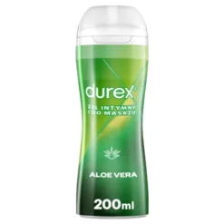 Durex Play 2w1 Massage Lube, żel do masażu i nawilżający żel intymny z kojącym aloesem, 200 ml