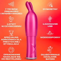 Durex Play 2w1 Vibe&Tease, wibrator i końcówka stymulująca, 1 zestaw