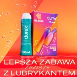 Durex Play 2w1 Vibe&Tease, wibrator i końcówka stymulująca, 1 zestaw