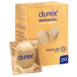 Durex Sensual No Latex, prezerwatywy nielateksowe, 20 szt.