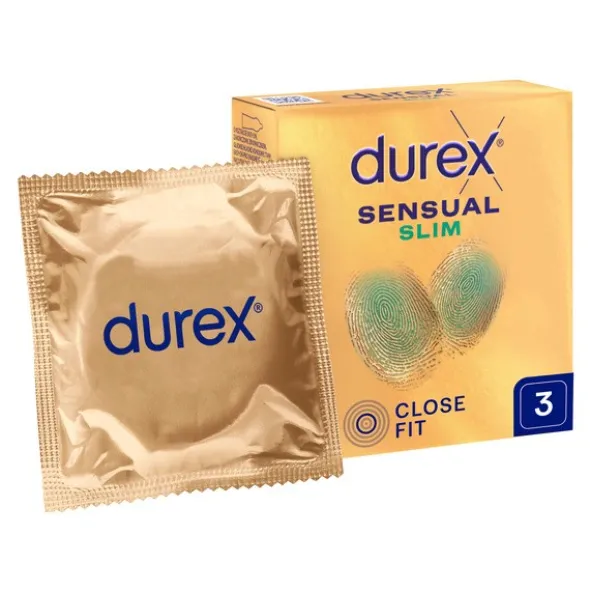 Durex Sensual Slim, prezerwatywy super cienkie, 3 szt.