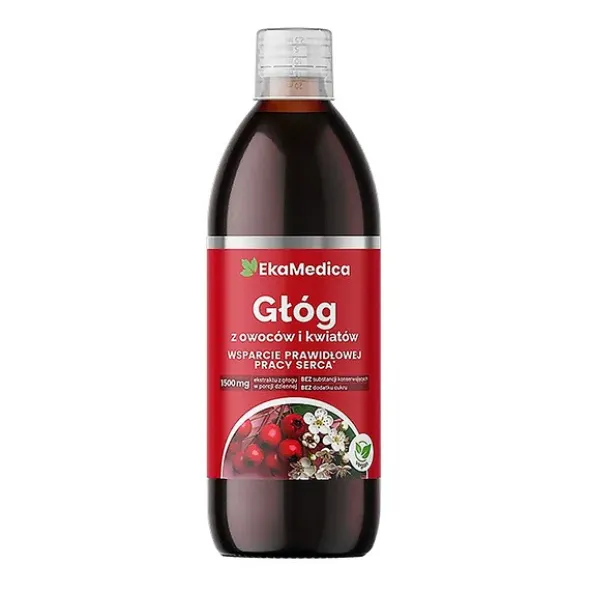 EkaMedica Głóg z owoców i kwiatów, płyn, 1000 ml