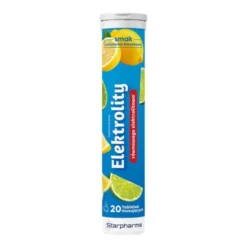 Elektrolity, tabletki musujące, smak cytrynowo-limonkowy, 20 szt.