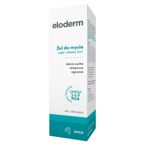 Eloderm, żel do mycia ciała i włosów 2w1, 200 ml