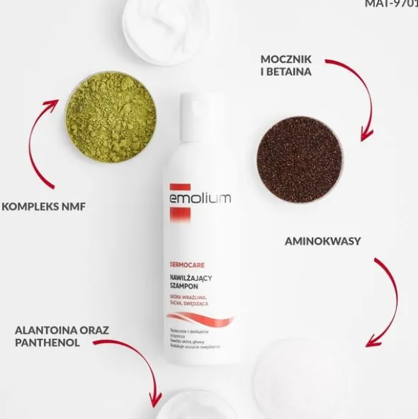 Emolium Dermocare, szampon nawilżający, 200 ml