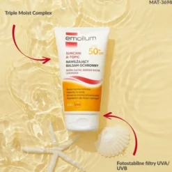 Emolium Suncare A-Topic, nawilżający balsam ochronny, 150 ml