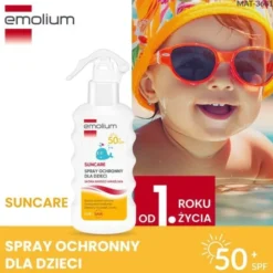Emolium Suncare, spray ochronny dla dzieci SPF50+, 175 ml