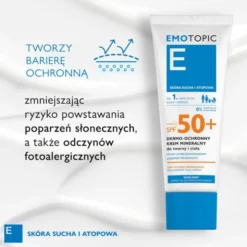 Emotopic, dermo-ochronny krem mineralny do twarzy i ciała SPF 50+, 75 ml