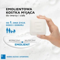 Emotopic, emolientowa kostka myjąca do twarzy i ciała, 100 g
