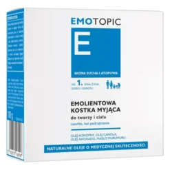 Emotopic, emolientowa kostka myjąca do twarzy i ciała, 100 g