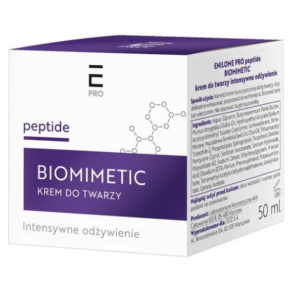 Enilome Pro Peptide Biomimetic, krem do twarzy intensywne odżywienie, 50 ml