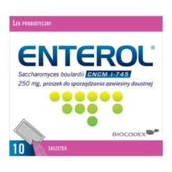 Enterol, 250 mg,lek probiotyczny, proszek do sporządzania zawiesiny doustnej, 10 saszetek