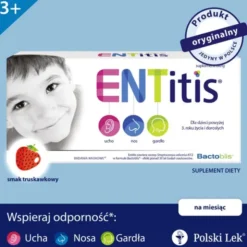 ENTitis, pastylki do ssania, smak truskawkowy, 30 szt.