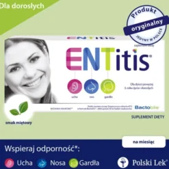 ENTitis, pastylki do ssania, smak miętowy, 30 szt.