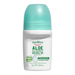 Equilibra, aloesowy dezodorant w kulce z kwasem hialuronowym, 50 ml