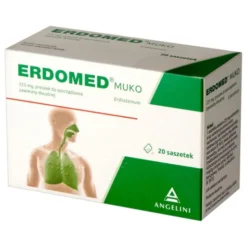 Erdomed Muko, 225 mg, proszek do sporządzania zawiesiny doustnej, 20 saszetek