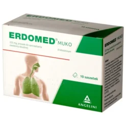 Erdomed Muko, 225 mg, proszek do sporządzania zawiesiny doustnej, 10 saszetek