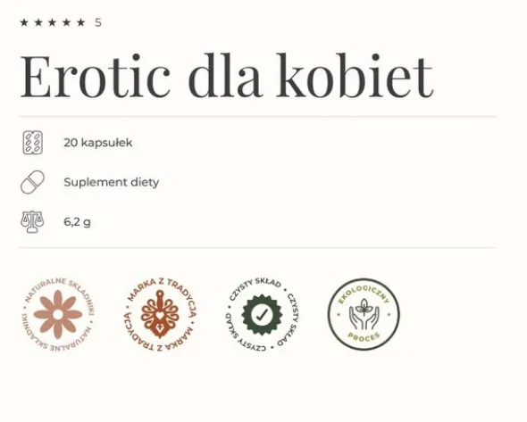 Erotic dla kobiet, kapsułki, 20 szt. (Gorvita)