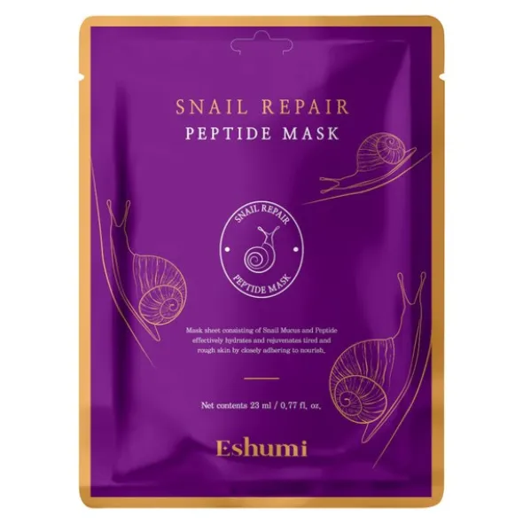 Eshumi Snail Repair Peptide, maska peptydowa w płachcie, 23 g