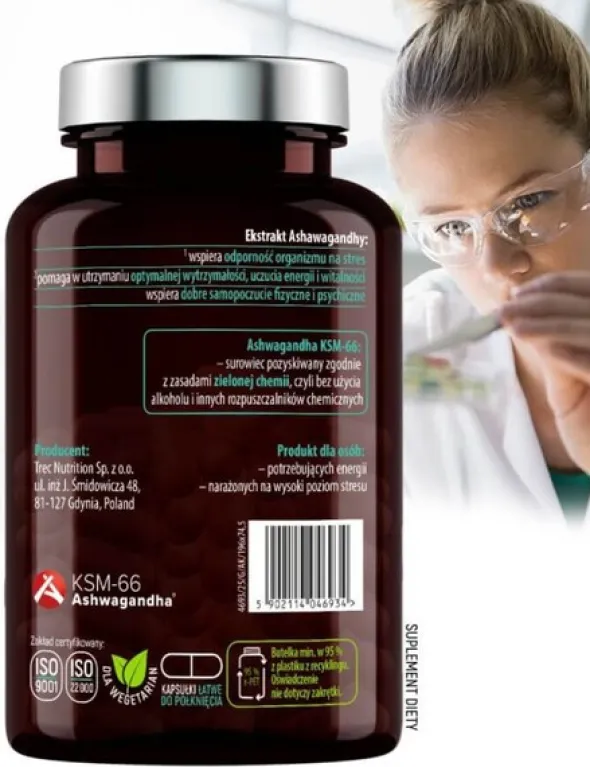 Essensey Ashwagandha Exclusive KSM-66, kapsułki, 90 szt.