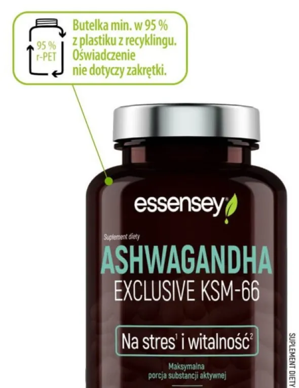 Essensey Ashwagandha Exclusive KSM-66, kapsułki, 90 szt.