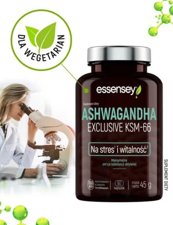 Essensey Ashwagandha Exclusive KSM-66, kapsułki, 90 szt.