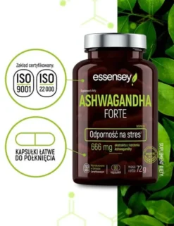 Essensey Ashwagandha Forte, kapsułki, 90 szt.
