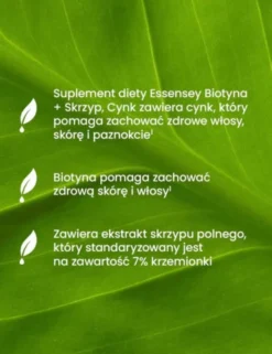 Essensey Biotyna+Skrzyp, Cynk, kapsułki, 90 szt.