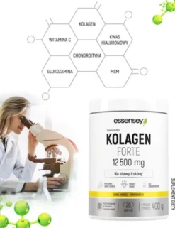 Essensey Kolagen Forte 12 500 mg, proszek, mango - pomarańcza, 400 g