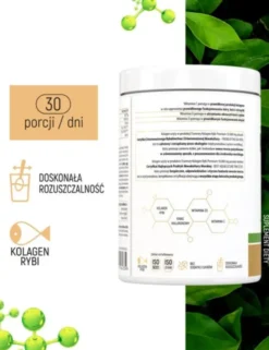 Essensey Kolagen Rybi Premium 10 000 mg, proszek, smak zielone herbata - limonka, 321 g