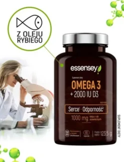 Essensey Omega 3 + 2000 IU D3, kapsułki, 90 szt.
